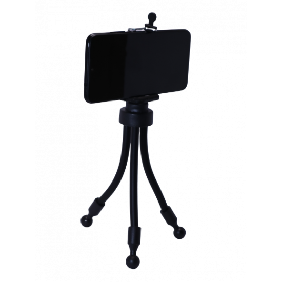 Mobile Lightweight Flexible Mini Tripod Stand (BLACK)