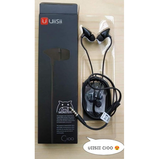 UiiSii C100 Super Bass In-Ear Headphone - Black