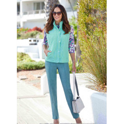 DEEP AQUA TROUSERS 27 INCH LEG LENGTH