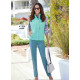 DEEP AQUA TROUSERS 27 INCH LEG LENGTH