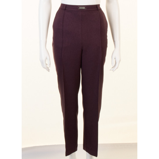 PURPLE TROUSER. SNAFFLE FRONT TRIM. ELASTICATED BACK