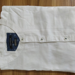 Full Sleeve 100% Export Quality Shirt 19- White 