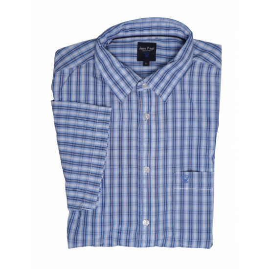 Half Sleeve 100% Export Quality Check Shirt 09