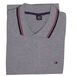 Men Button Polo Shirt - GREY